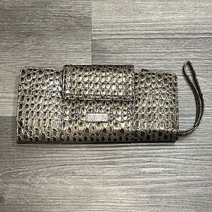 Kenneth Cole Faux Croc Wristlet